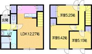 ア ボンド早来A棟の間取り
