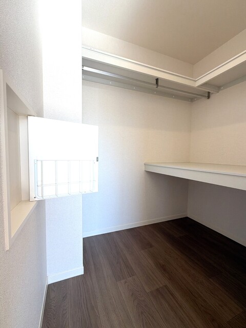 収納　ウォークインクローゼット内