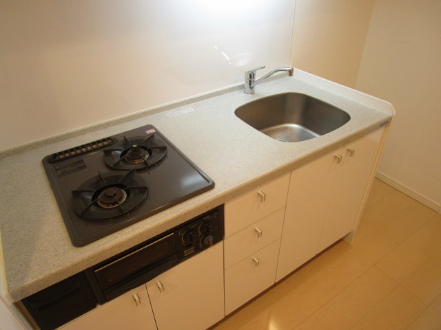 キッチン　2口ガスコンロ（グリル付き）