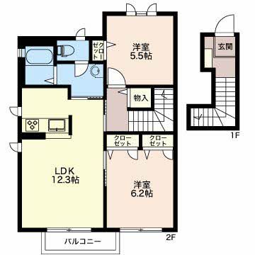 メゾンドシャリテIIの間取り