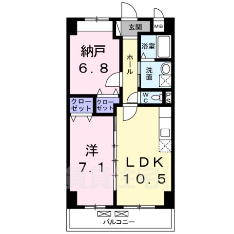近鉄大阪線 高安駅 徒歩5分 6階建 築13年の間取り写真