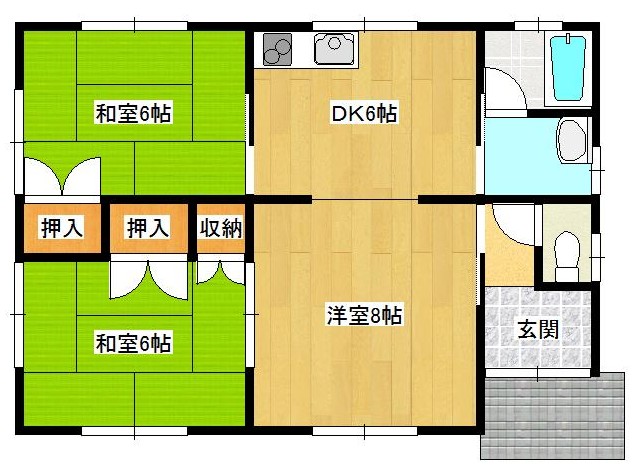 〇ファミール大堀5号棟の間取り写真