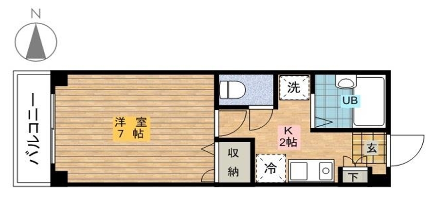 東急目黒線 西小山駅 徒歩8分 4階建 築25年の間取り写真