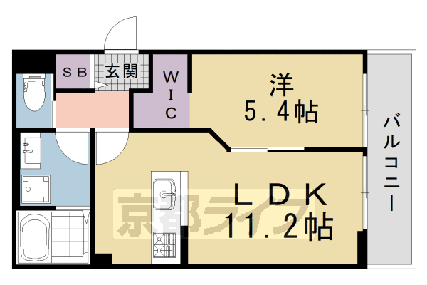 地下鉄烏丸線 北山駅 徒歩8分 3階建 築1年の間取り写真