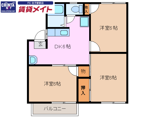 フォーブル古市B棟の間取り写真