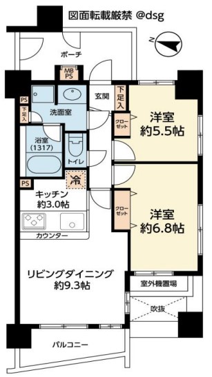 東京メトロ日比谷線 六本木駅 徒歩10分 13階建 築27年の間取り写真