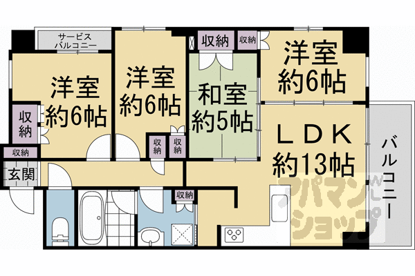 イーグルコート京都御所南の間取り写真
