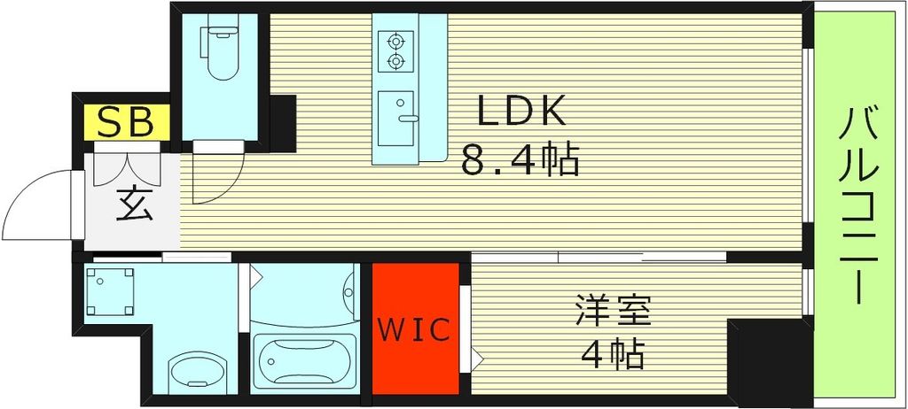 プレサンスOSAKA東中本エシデルの間取り写真