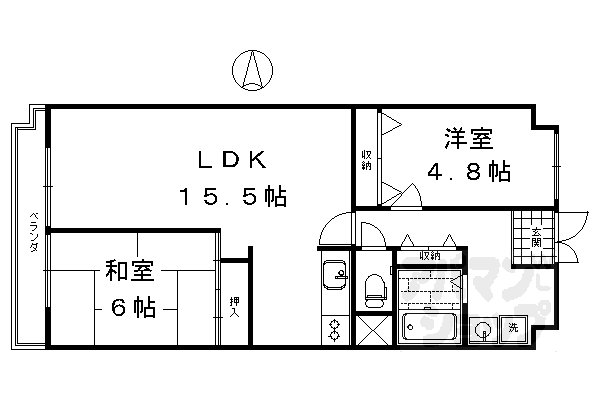 梅小路スカイハイツの間取り写真