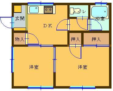 ハムリット上里の間取り