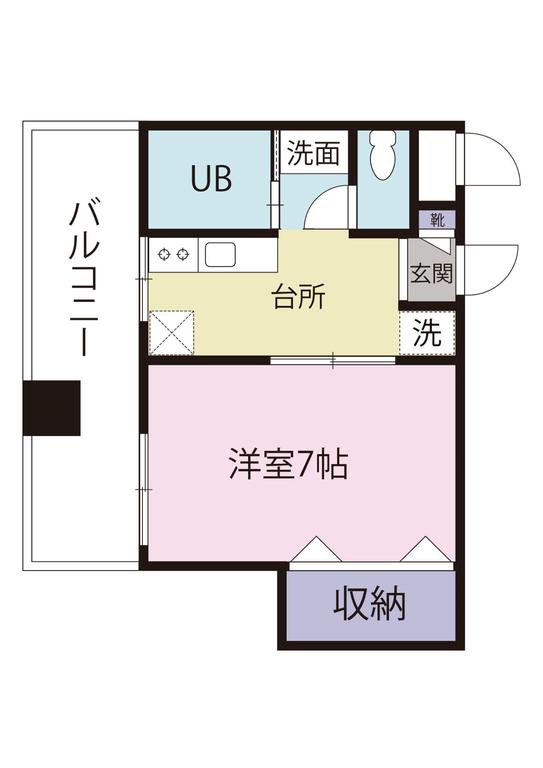 鹿児島市荒田のマンションの間取り