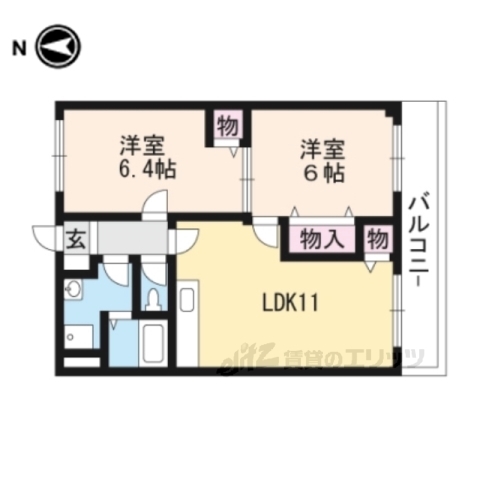 【アメニティ東香里の間取り】