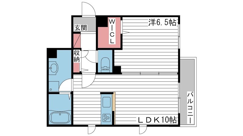 姫路市広畑区高浜町のマンションの間取り