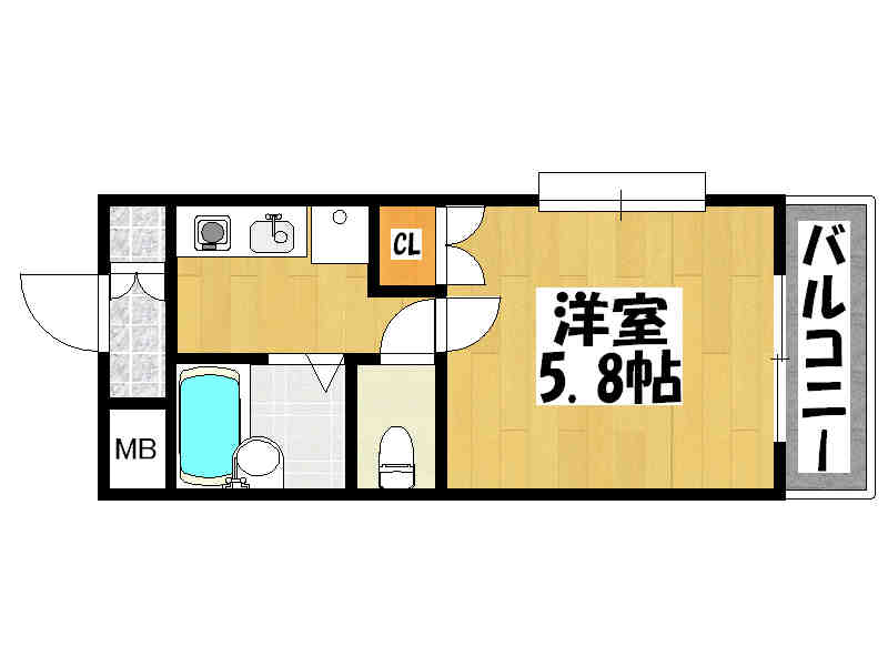 神戸市垂水区塩屋町のマンションの間取り