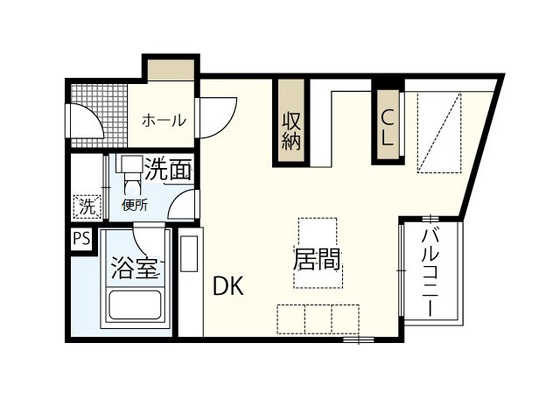 広島市中区橋本町のマンションの間取り