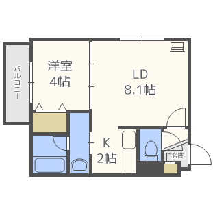 カレラ南郷の間取り