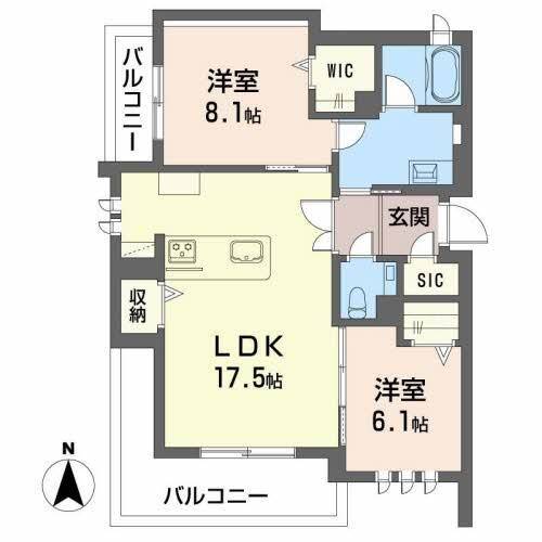 プレミアス今伊勢の間取り