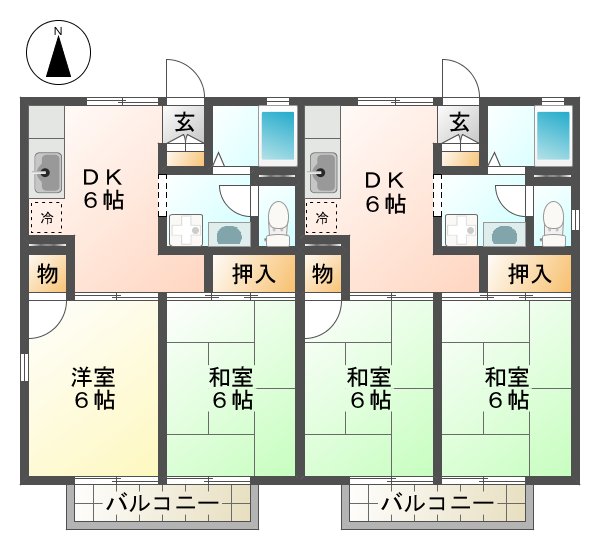 プリマベーラB棟1の間取り