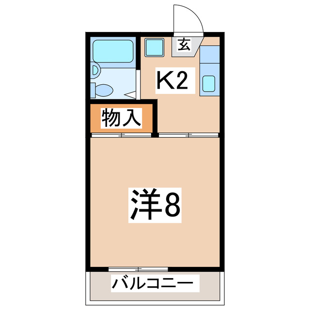 郡山市深沢のアパートの間取り