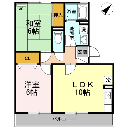 サンハイツII番館の間取り