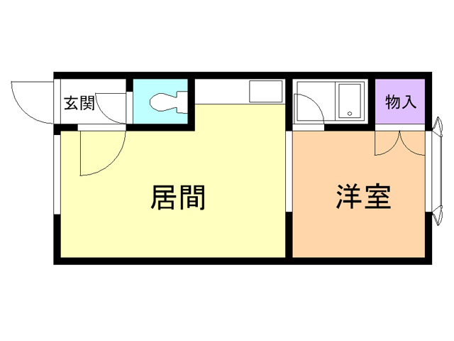 苫小牧市美園町のアパートの間取り