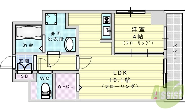 ベルヴェーレ津雲台の間取り