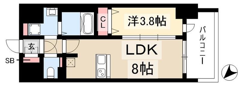 プレサンス名古屋駅ゲートの間取り