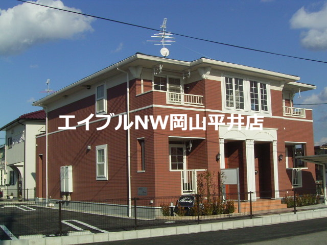 瀬戸内市長船町土師のアパートの建物外観