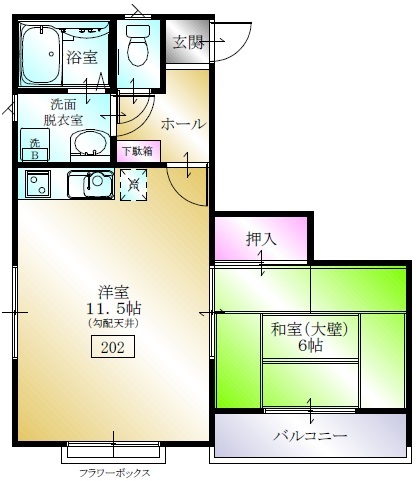 多賀台ヒルズアパート7号棟の間取り