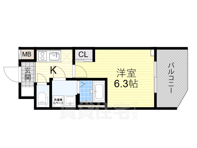 大阪市福島区玉川のマンションの間取り