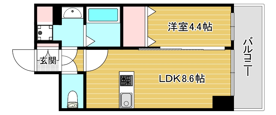 プレサンス難波クチュールの間取り