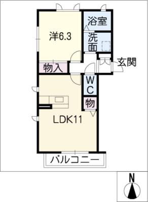 ファミーユ・コウエＢ棟の間取り