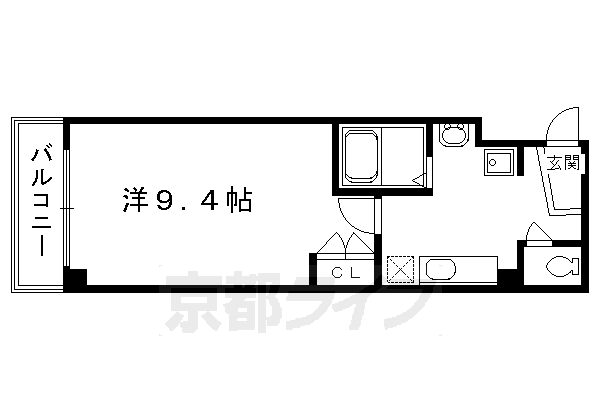 【京都市中京区壬生松原町のマンションの間取り】