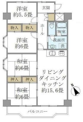 江戸川区平井のマンションの間取り