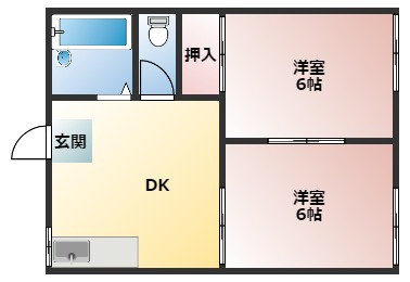 善通寺市稲木町のアパートの間取り