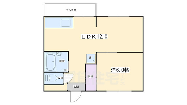 京都市中京区三条大宮町のマンションの間取り