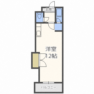 札幌市中央区宮の森二条のマンションの間取り