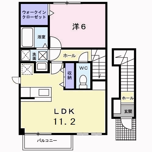 メゾン　シャモニーＢの間取り