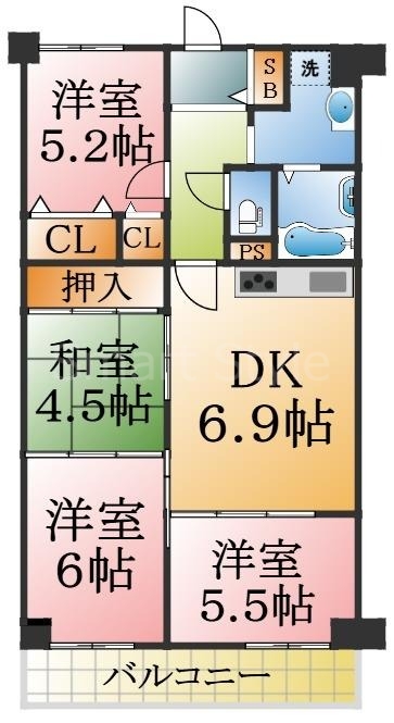 ドルミハイツ垂水B棟の間取り