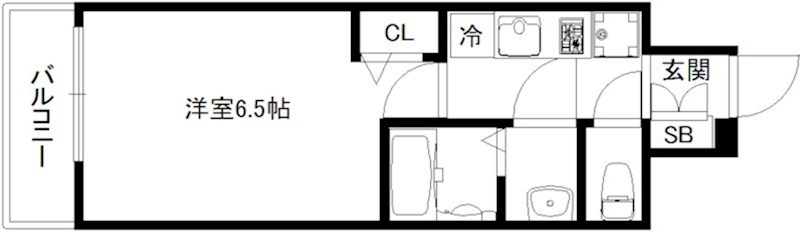 京都市上京区尼ケ崎横町のマンションの間取り