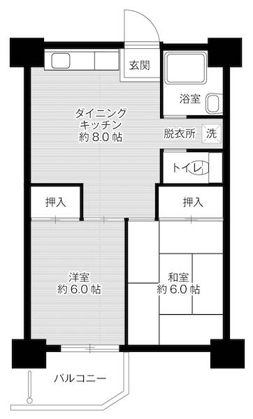 ビレッジハウス泉北栂タワー1号棟の間取り