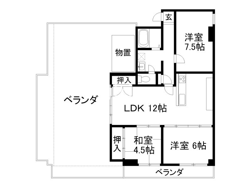 グランドール西大路の間取り