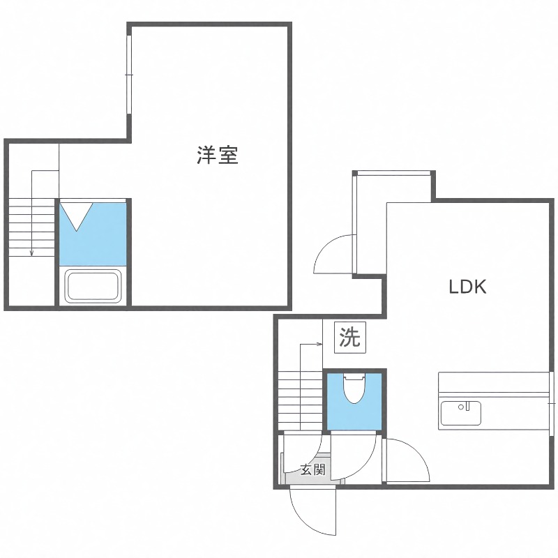 札幌市白石区本通のアパートの間取り