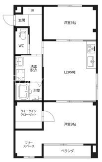 板野郡藍住町勝瑞のアパートの間取り