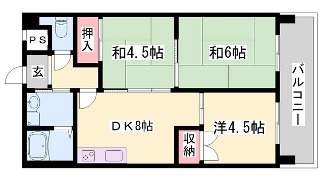 ピアイースト姫路白浜の間取り