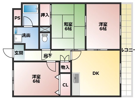 尼崎市武庫之荘のマンションの間取り