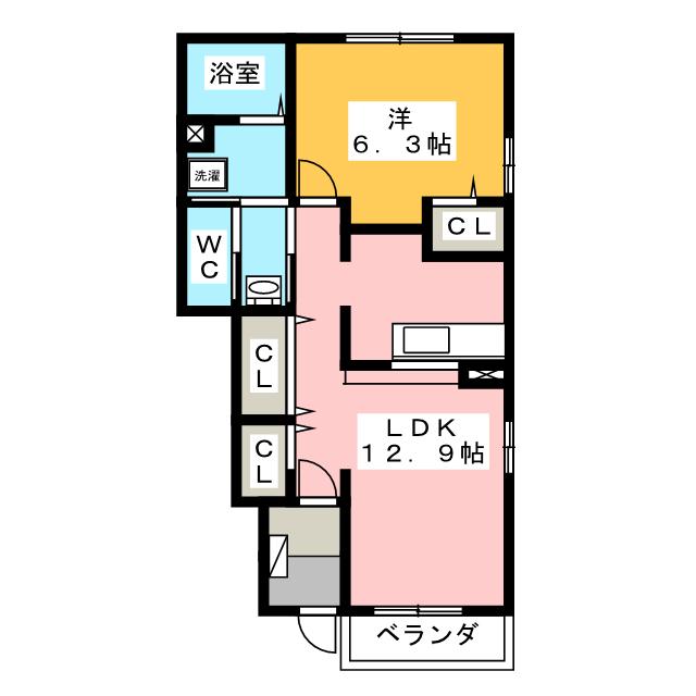 アルドーレ　ミズホ　Iの間取り