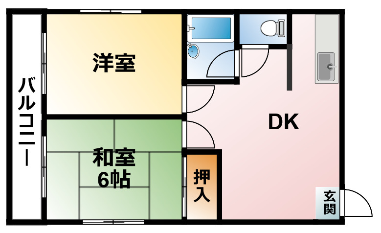 いすみ市岬町長者のアパートの間取り