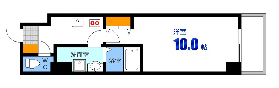 エイトバレー43平和大通りの間取り