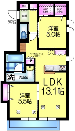 仮称）明原３丁目メゾンの間取り